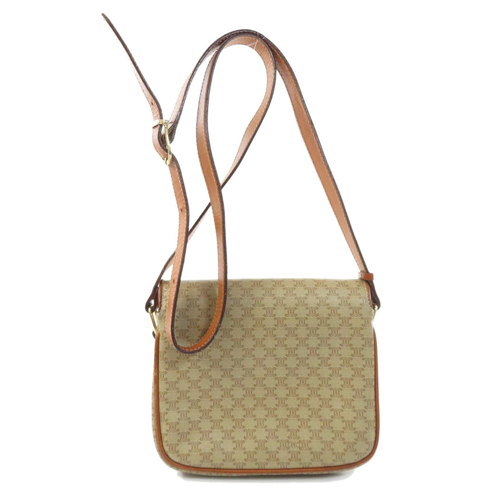 Celine shoulder Leather Brown Tan bag Macadam